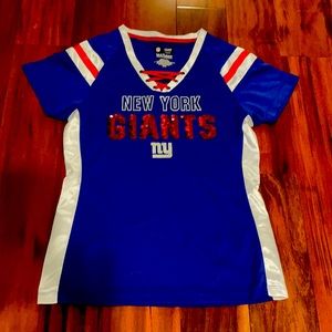 NY Giants Ladies Sequin Top